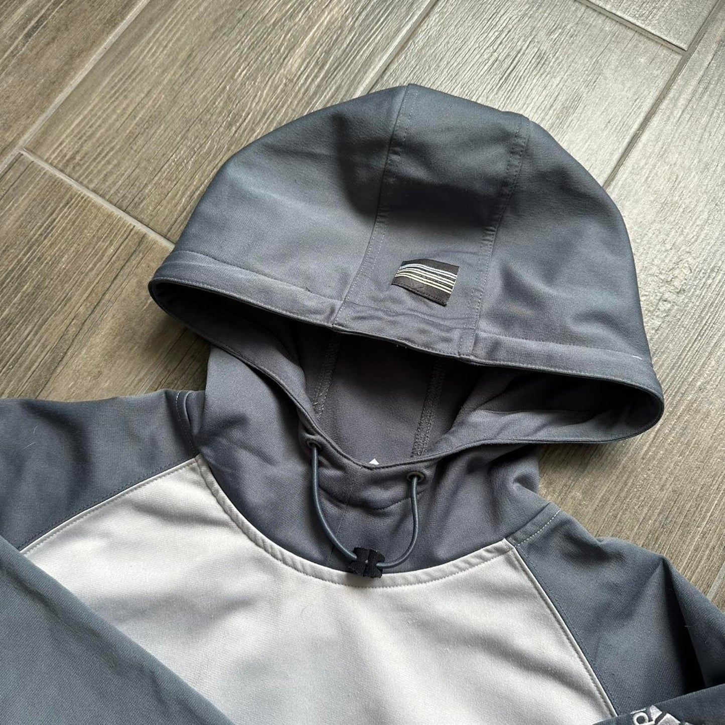 Adidas grey and white hoodie