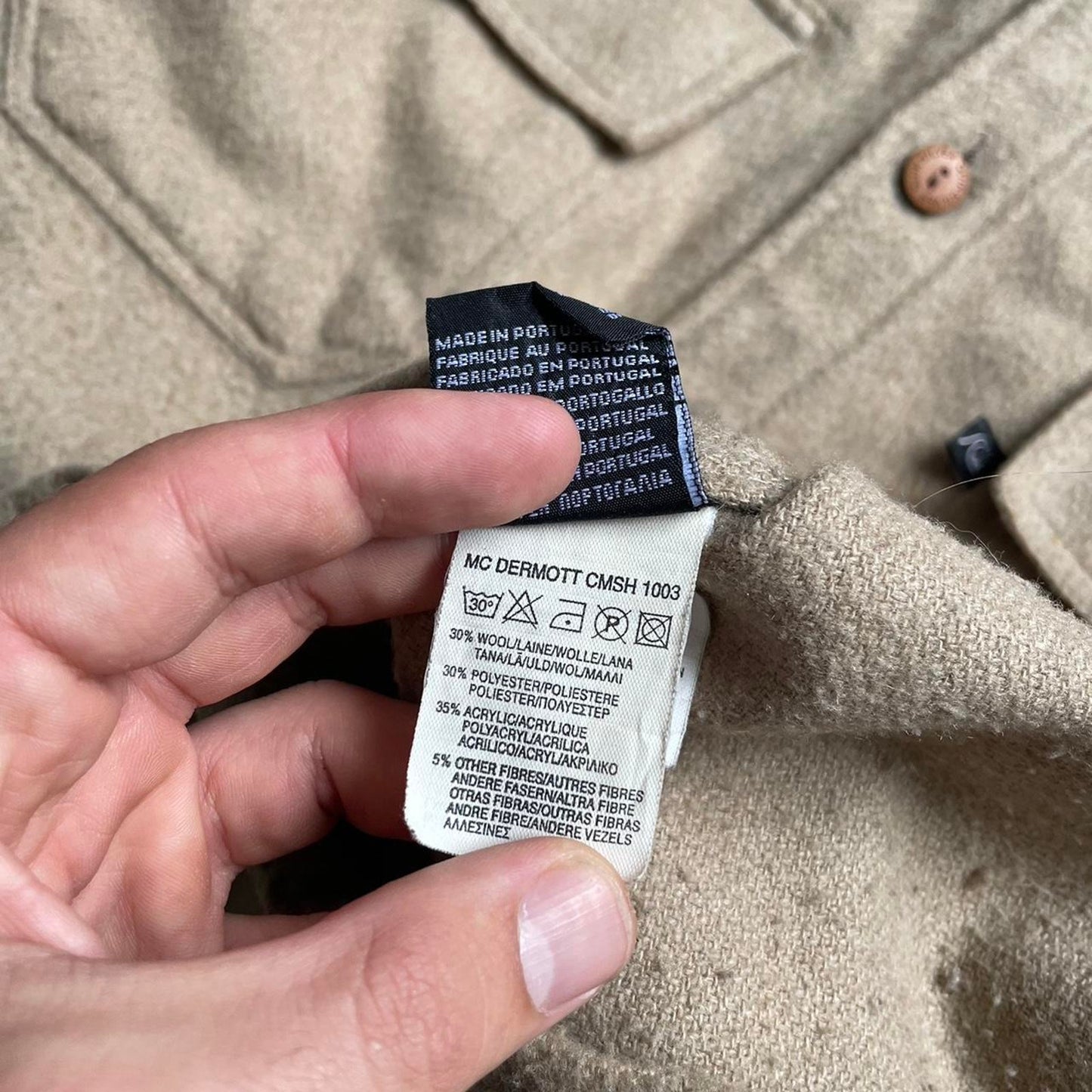 Quiksilver y2k beige wool surf M-L overshirt jacket