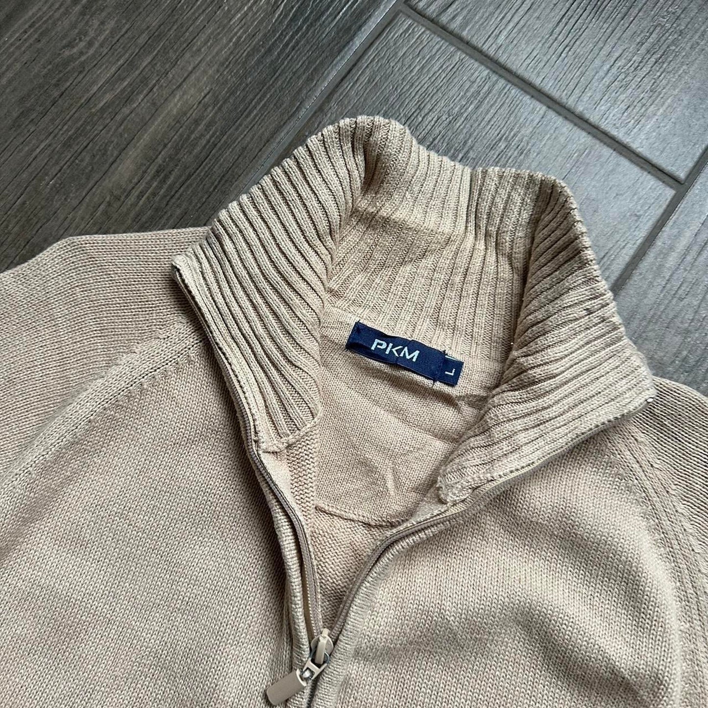 Y2k Japanese style knitted zip L jumper