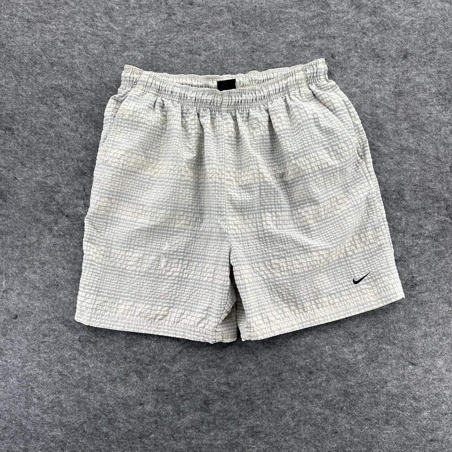 Nike white gray checkered