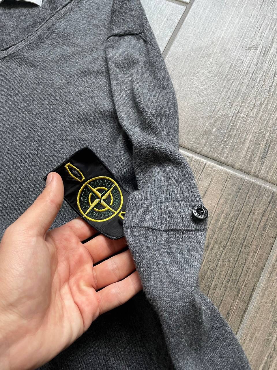 Stone Island 100% authentic grey knitted jumper