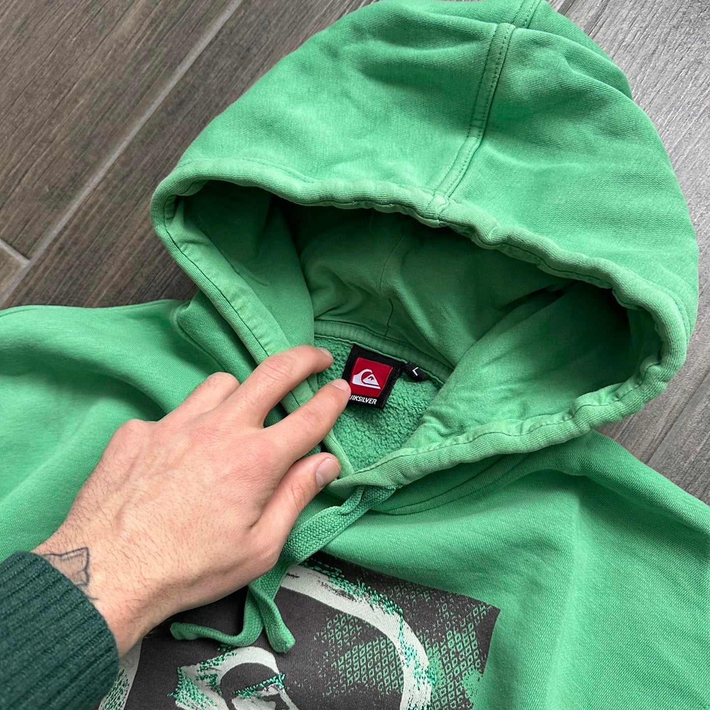 Quiksilver baggy surf wear hoodie