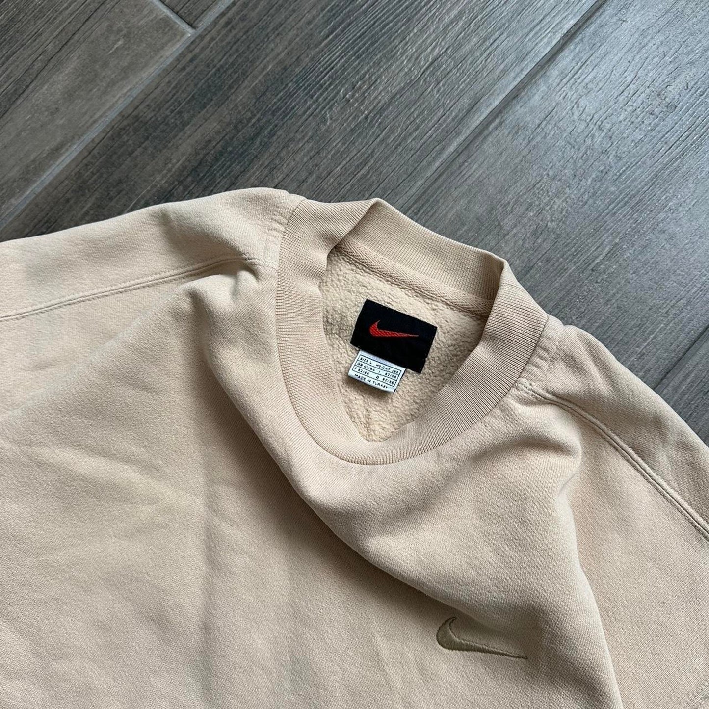 Nike beige oversized y2k sport L sweatshirt