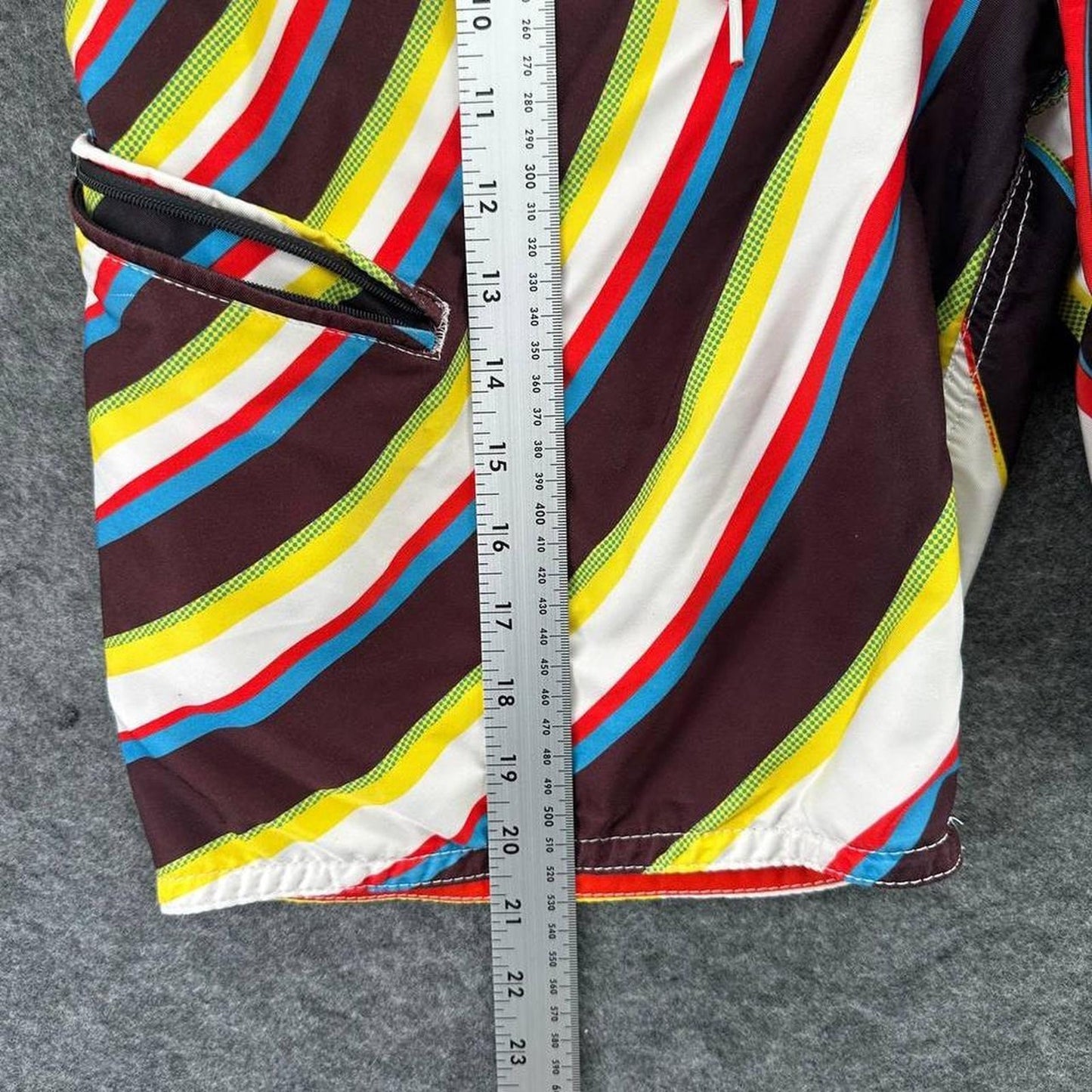 Y2k board shorts with multicolored