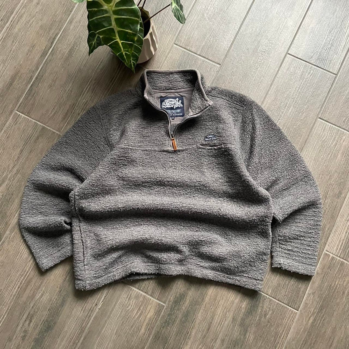 Weird Fish Y2K fleece baggy surf jumper XL