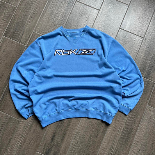 Reebok blue oversized y2k sport XL sweatshirt