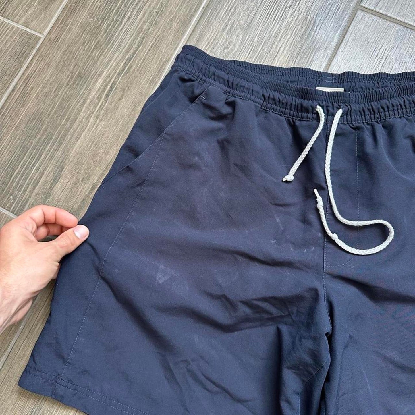 Adidas navy blue swim shorts