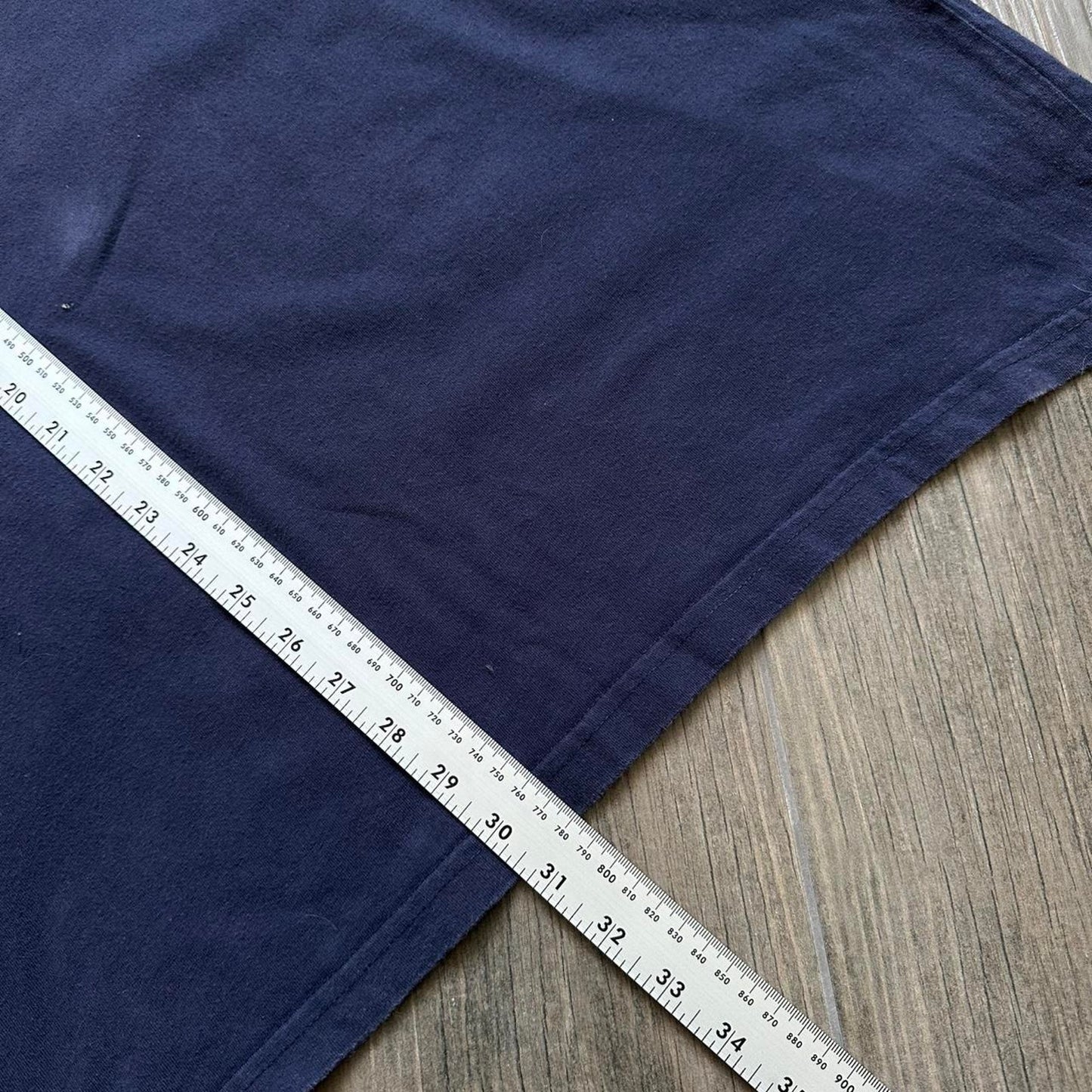 Nike navy blue V-neck t-shirt with white accents
