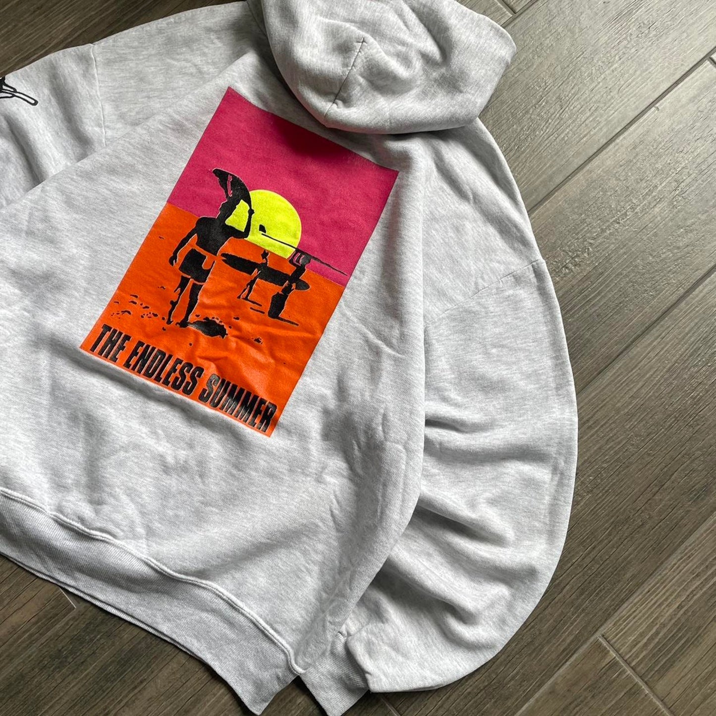 Vintage surfwear grey y2k baggy vintage L hoodie