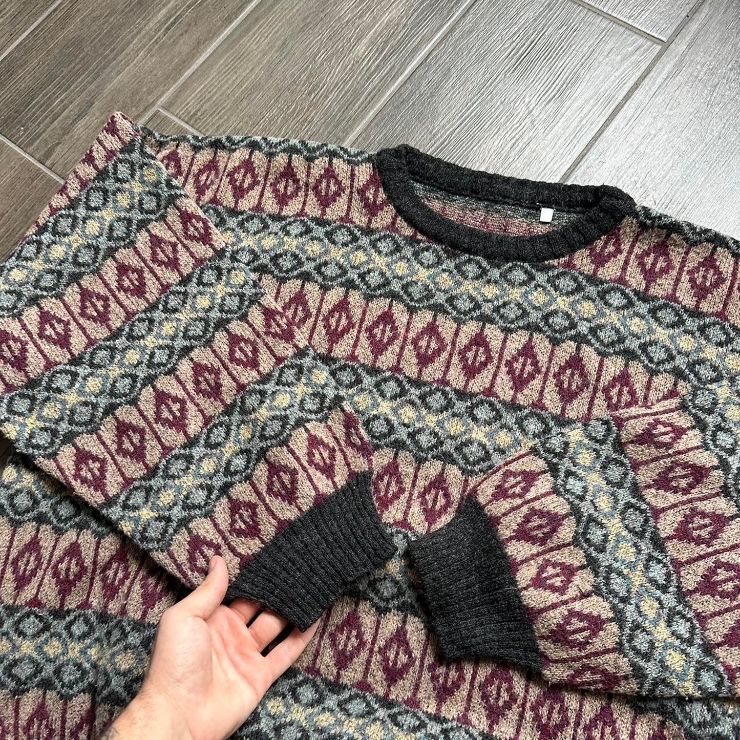 Y2k vintage wool made in Italy grandpacore L-XL sweater