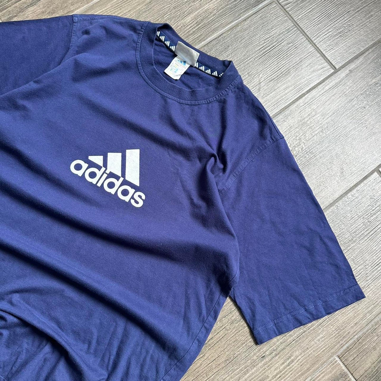 Adidas navy blue cotton t shirt