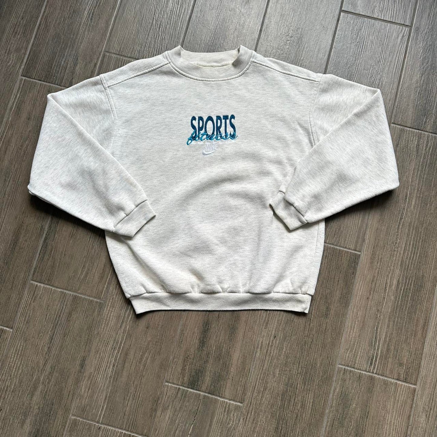 Nike grey crewneck sweatshirt with embroidered logo
