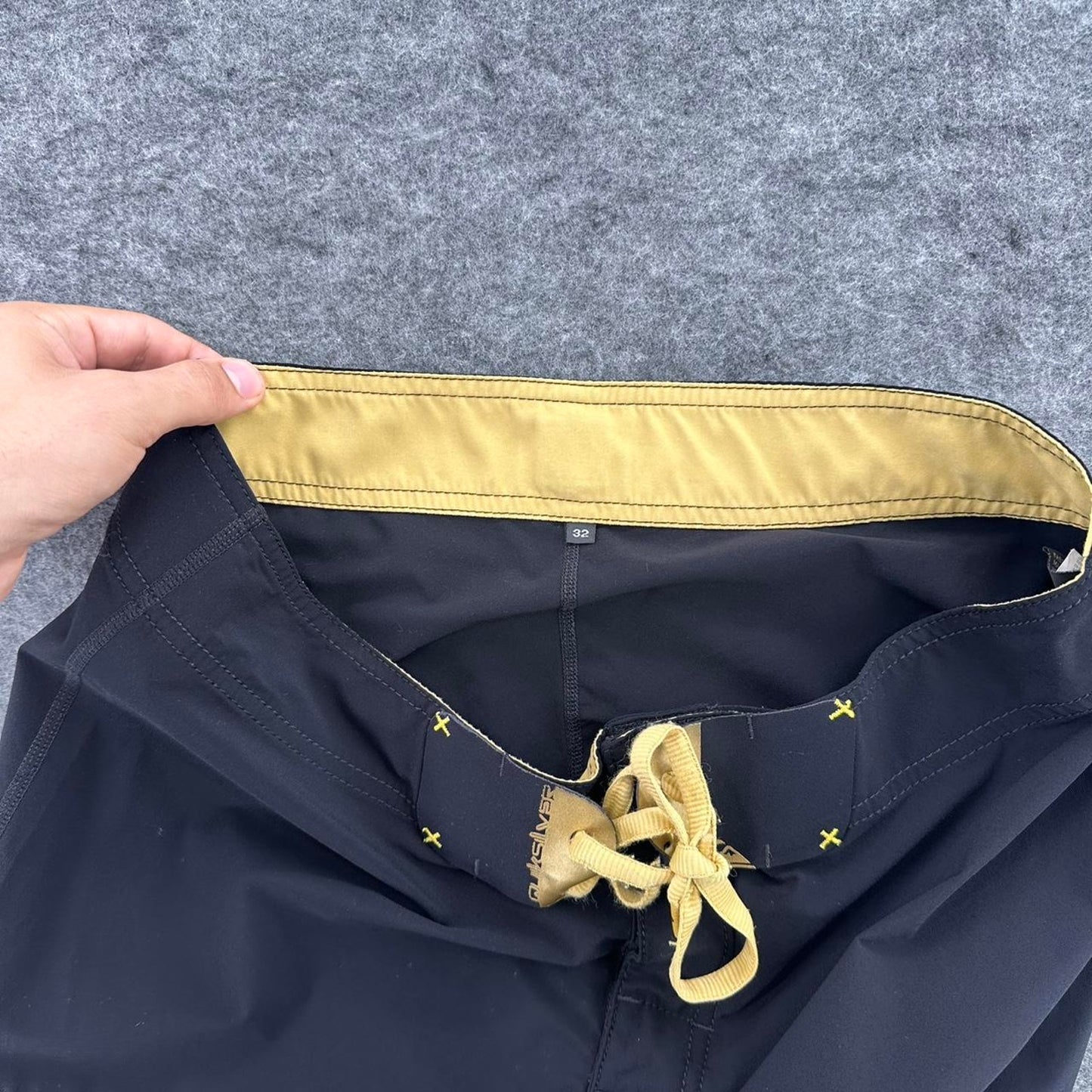 Quiksilver black board shorts with
