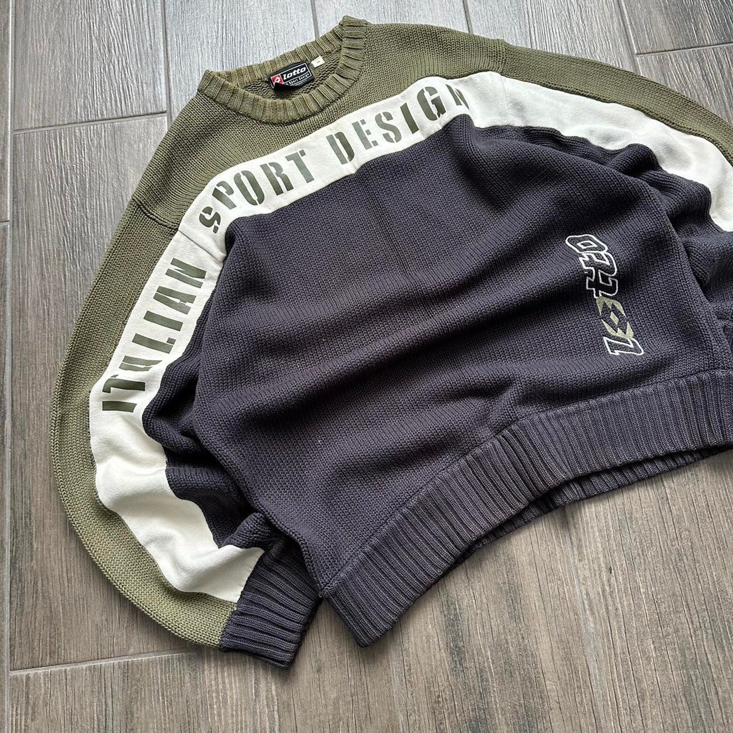 Lotto y2k baggy streetwear knitted vintage sweater
