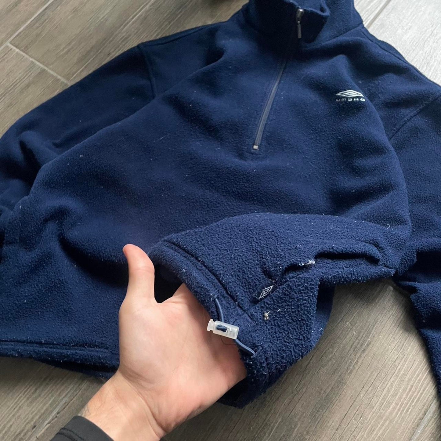 Umbro y2k navy baggy fleece jumper