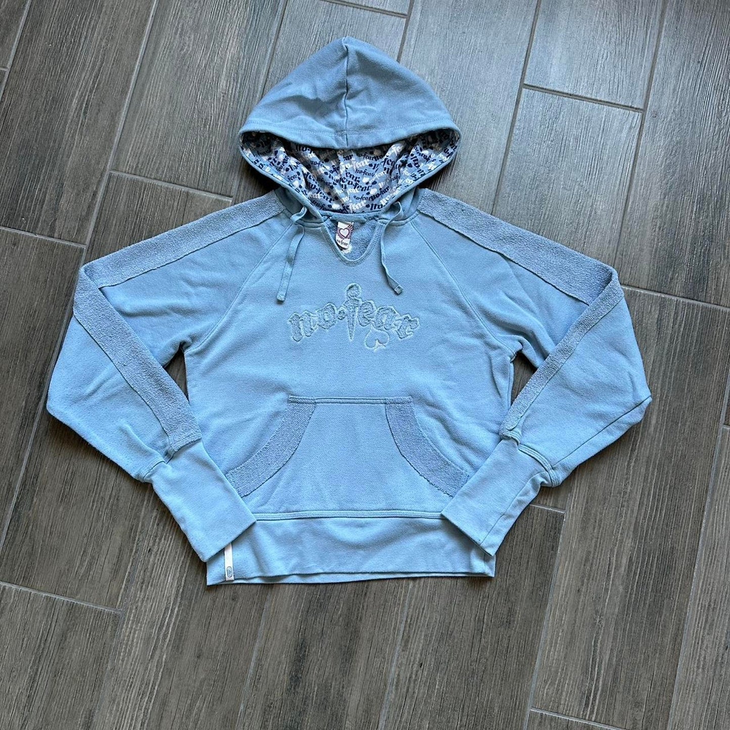 No Fear women blue y2k style hoodie