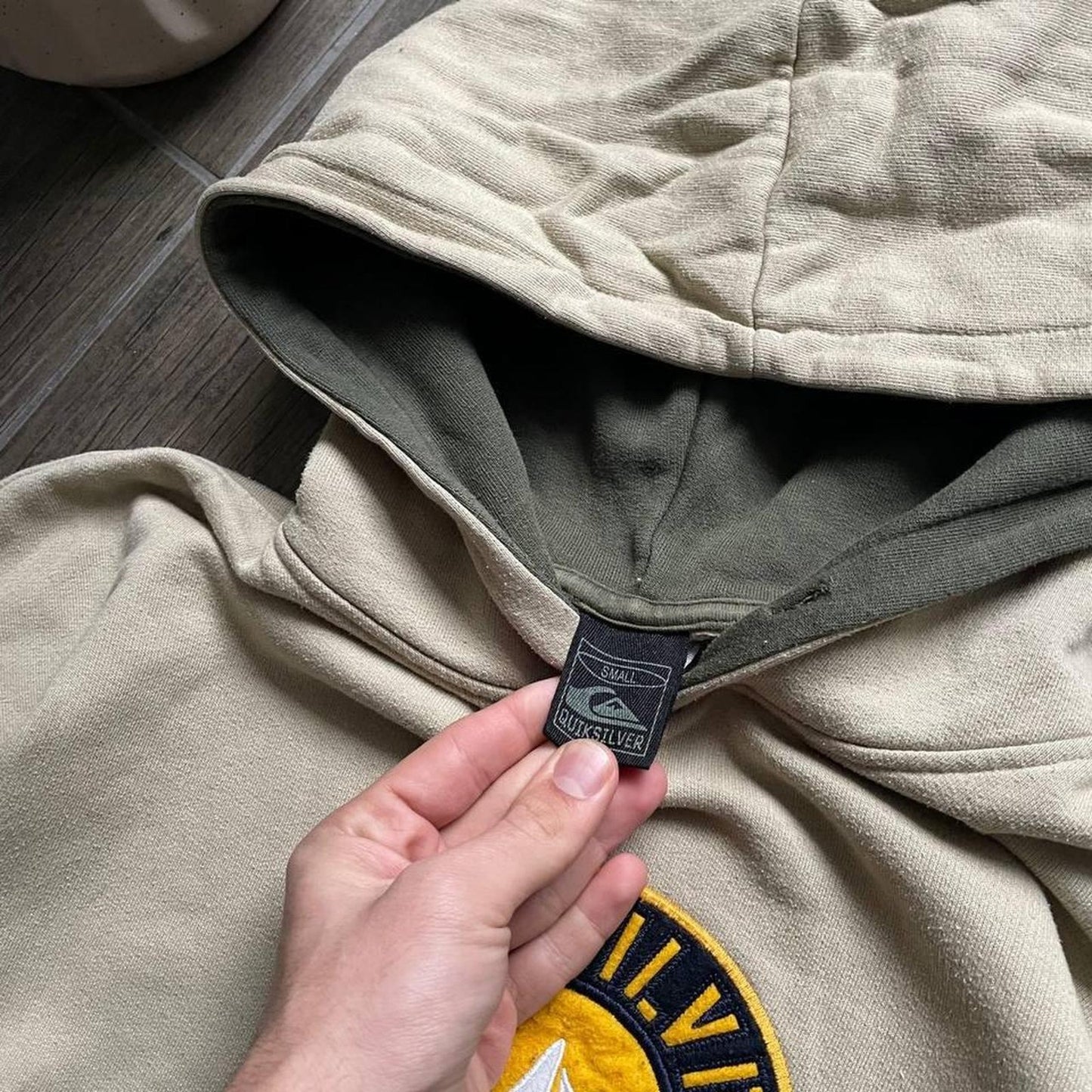 Quiksilver vintage baggy surf style hoodie