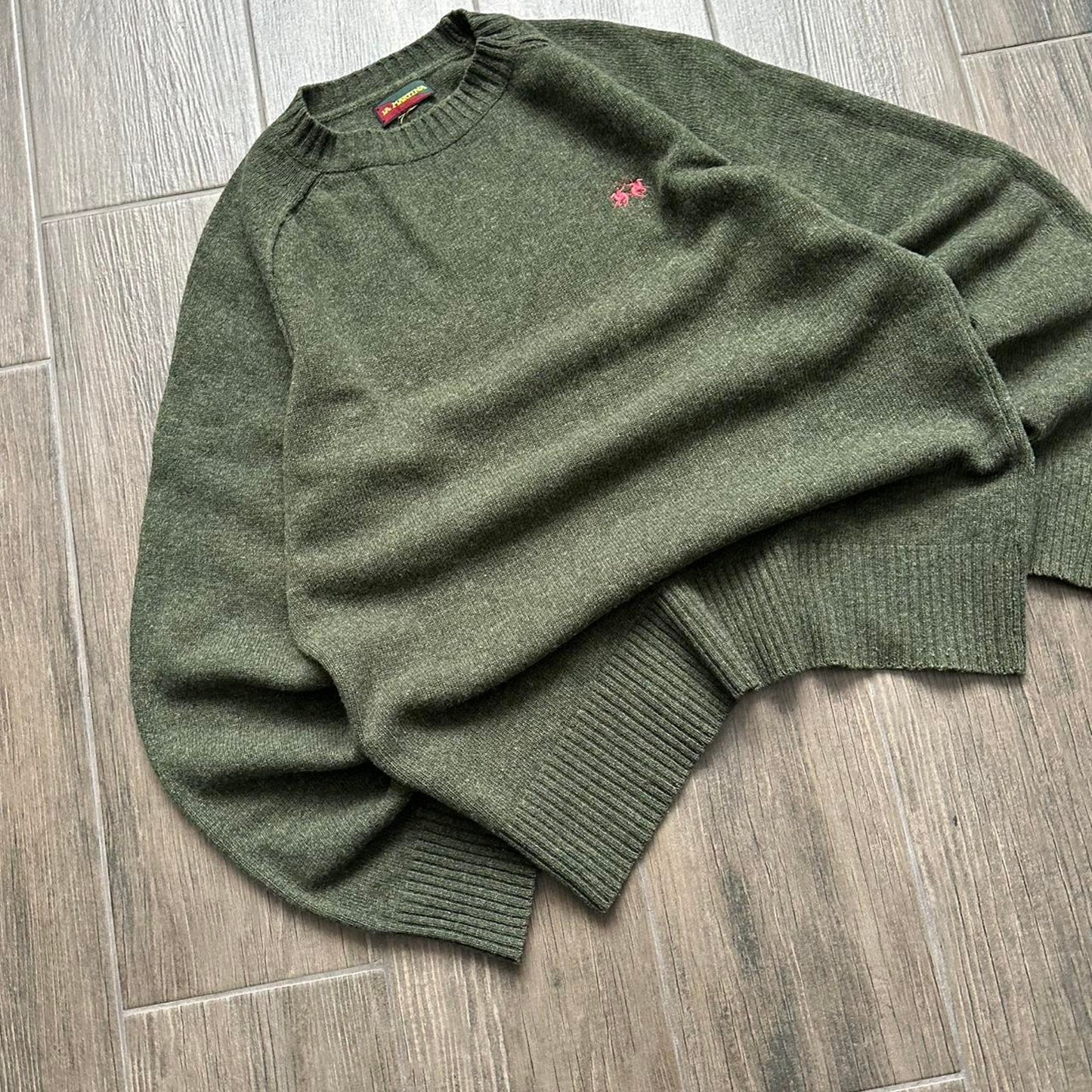 La Martina green wool winter knit sweater