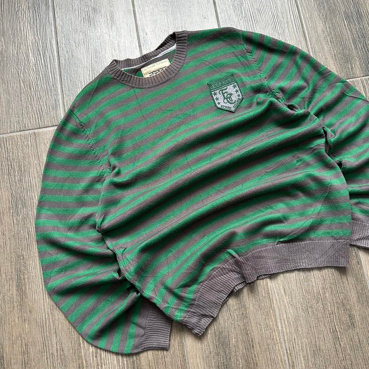 Vintage Esprit Japanese style knitted striped M jumper