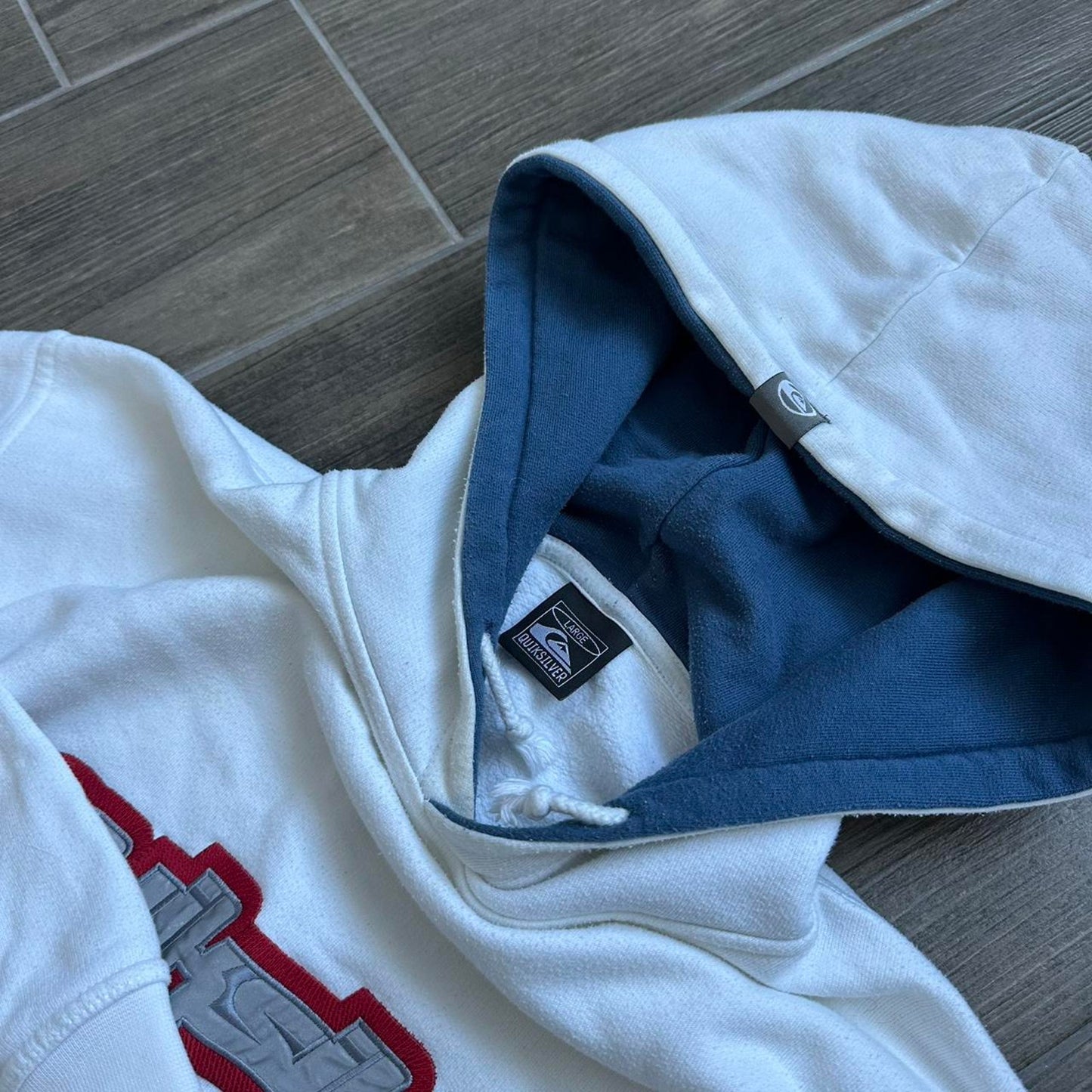 Quiksilver reflective logo baggy y2k