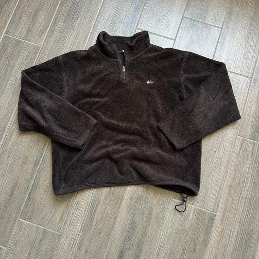 Quiksilver brown quarter zip fleece