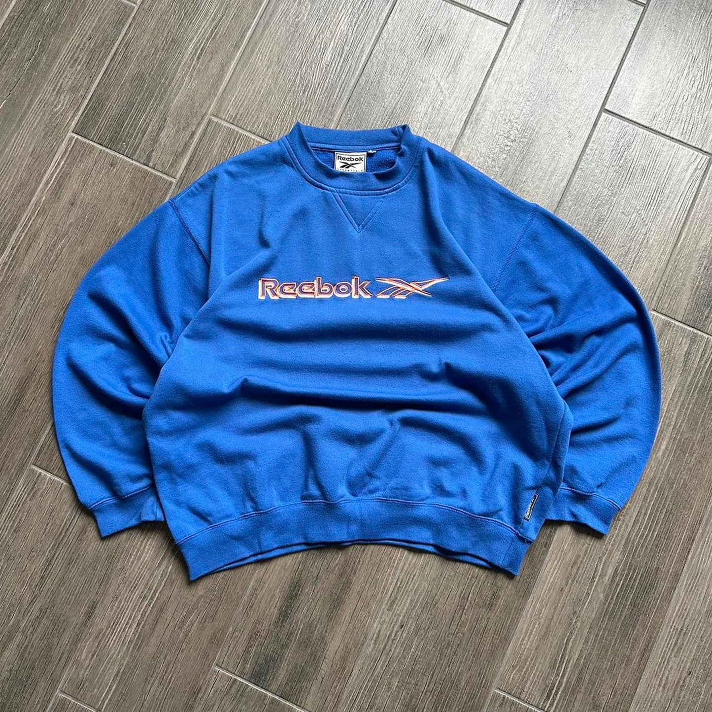 Reebok blue oversized y2k sport L sweatshirt