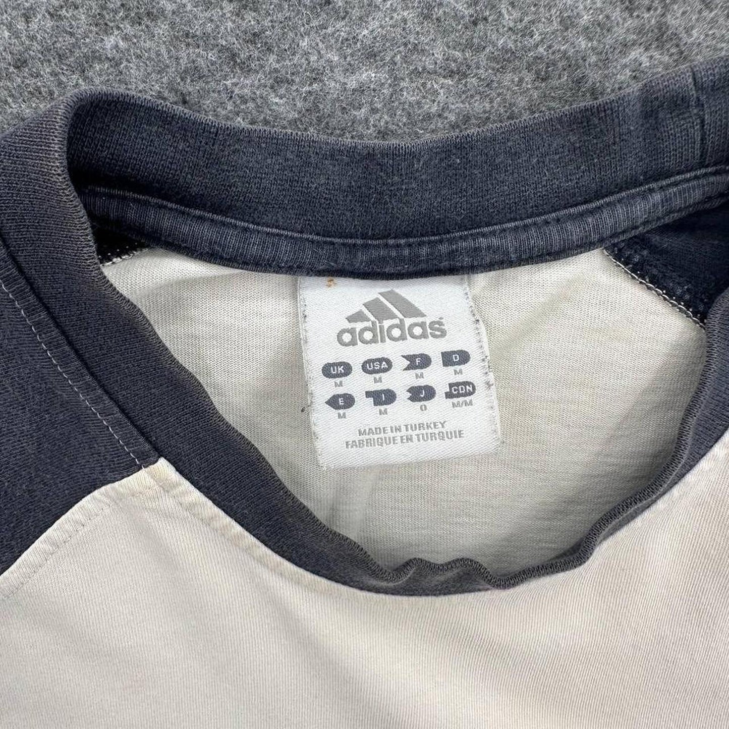 Adidas white navy baseball
