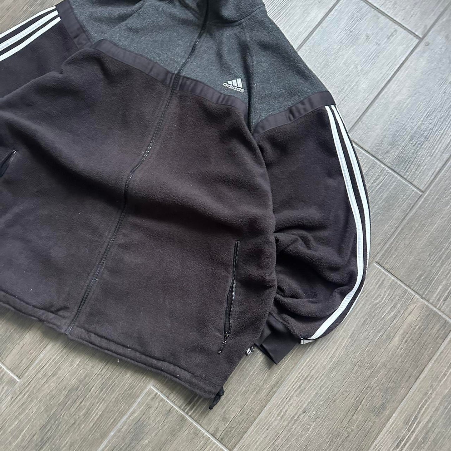 Adidas y2k fleece zip black jumper