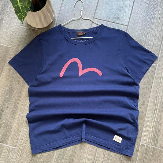 Evisu navy japanese vintage t shirt