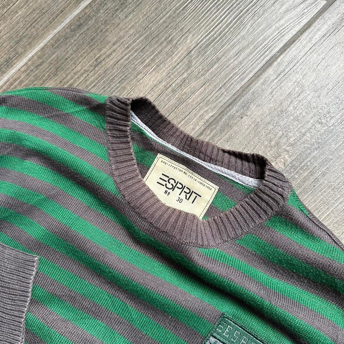 Vintage Esprit Japanese style knitted striped M jumper