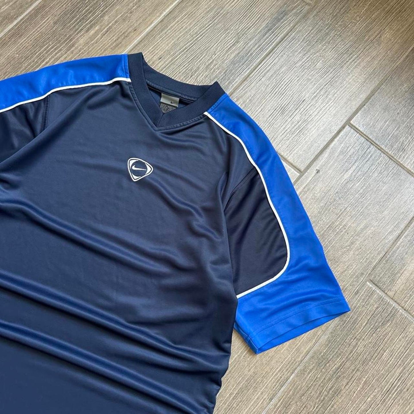 Nike Navy blue and white sportswear shirt