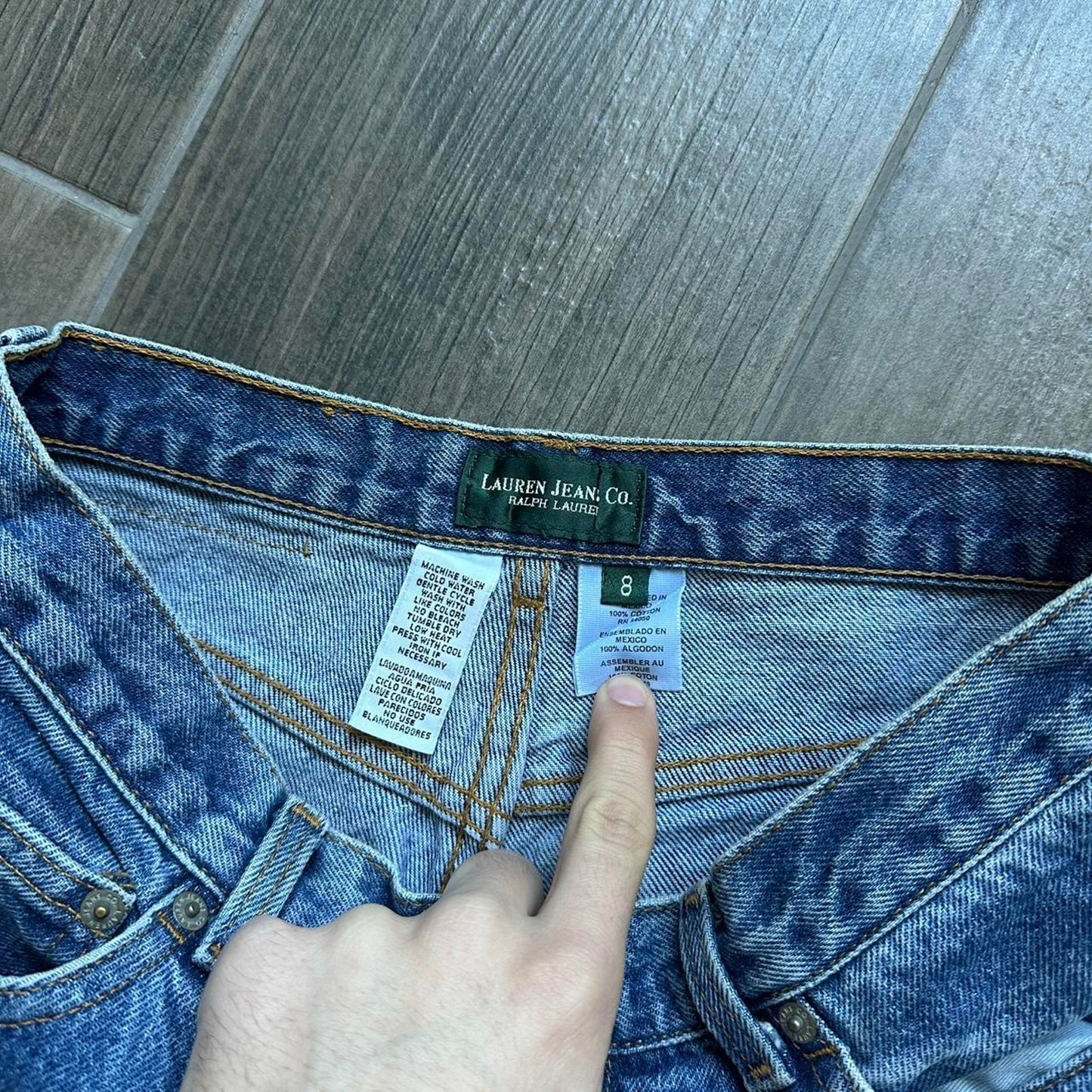 Polo Ralph Lauren distressed blue vintage shorts