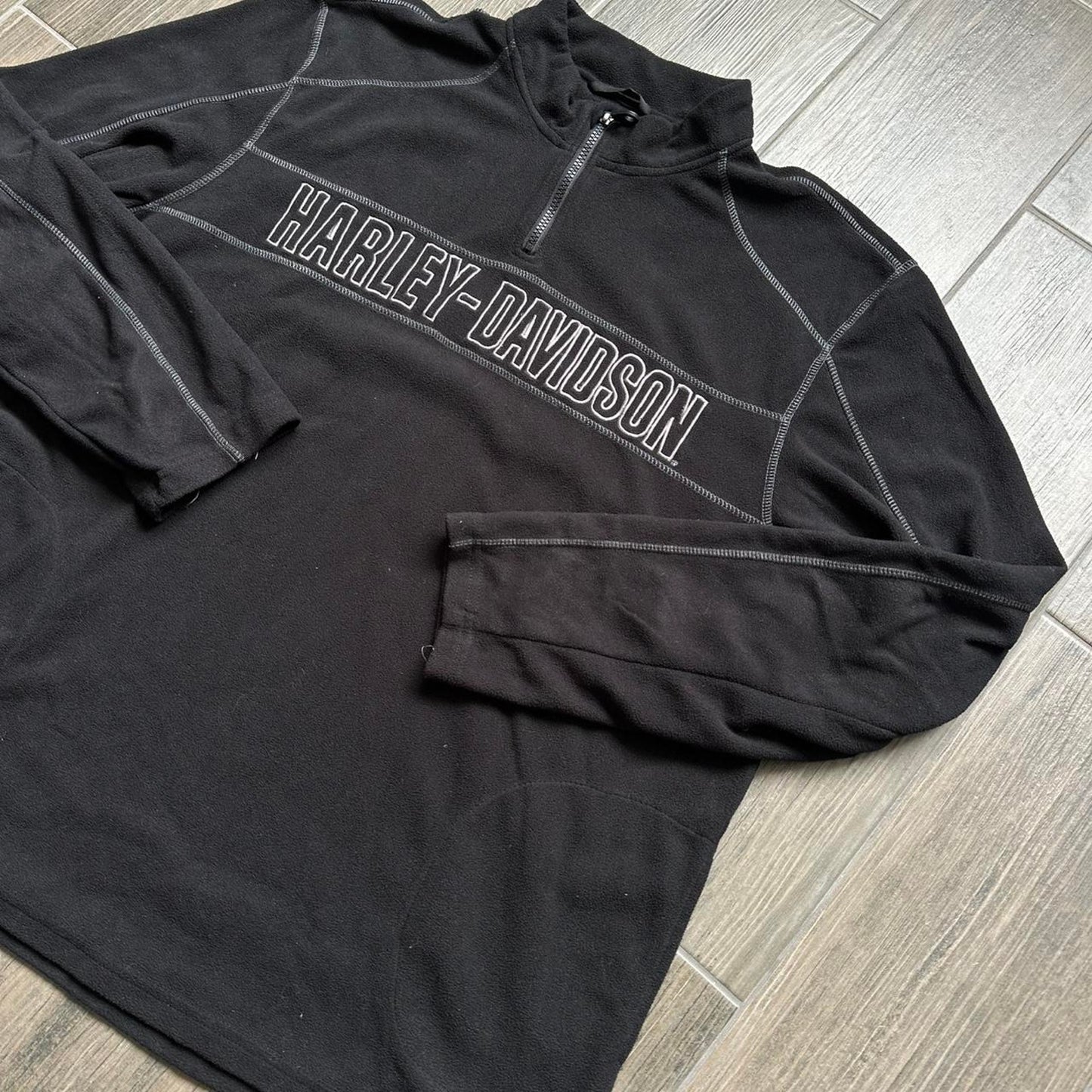 Harley davidson black quarter zip