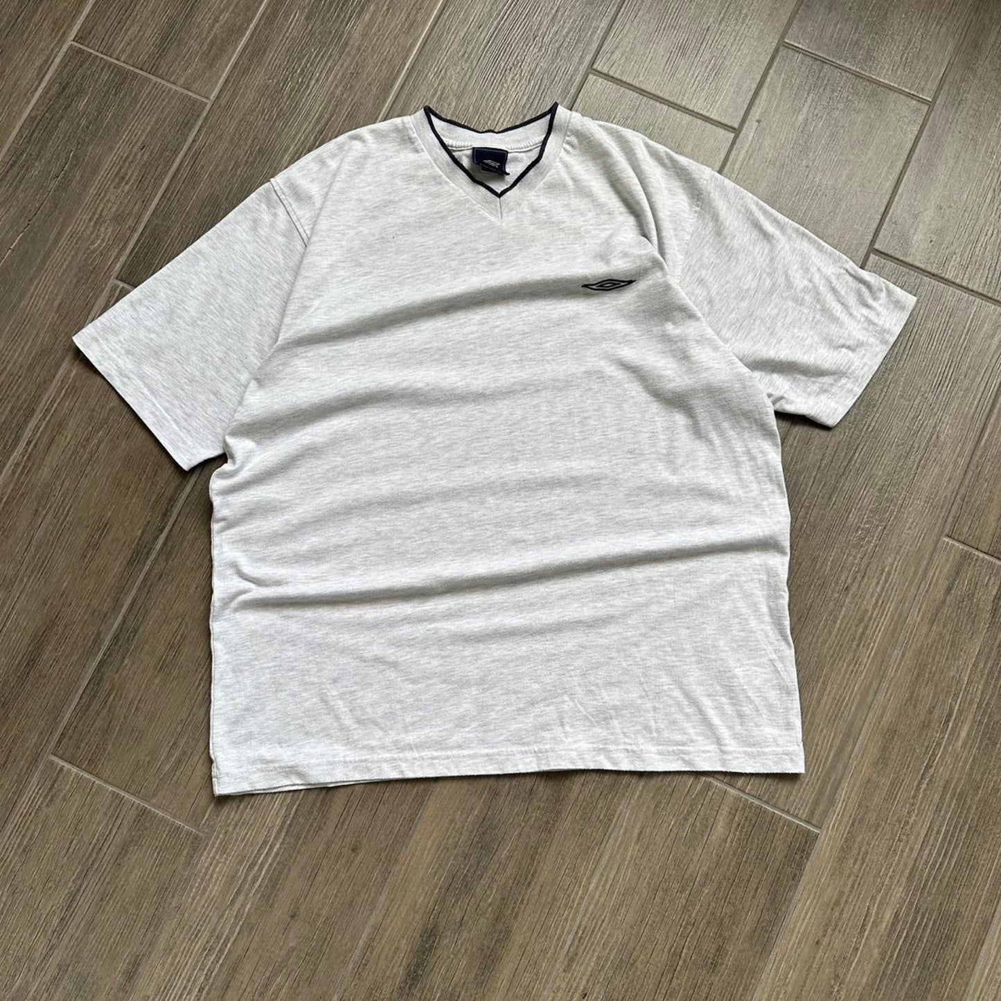 Grey umbro v neck t shirt