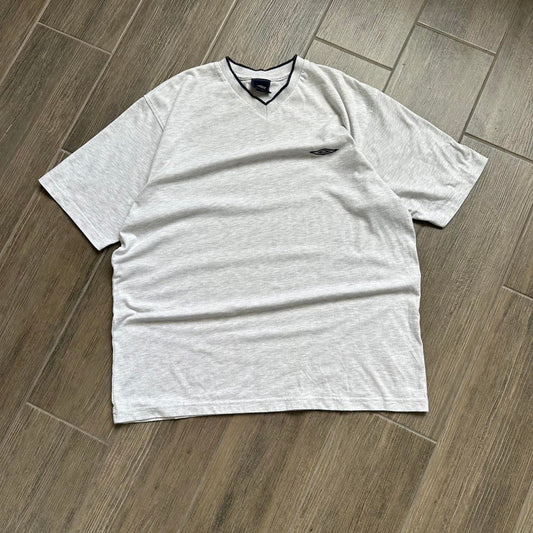 Grey umbro v neck t shirt