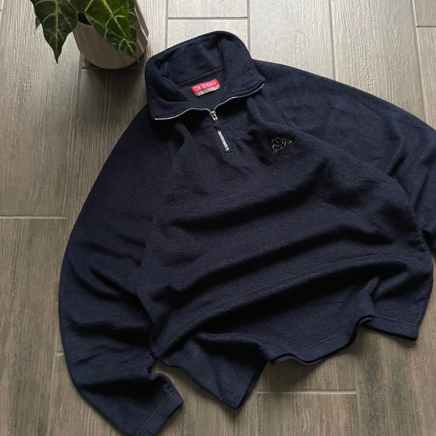 Kappa fleece navy y2k baggy jumper