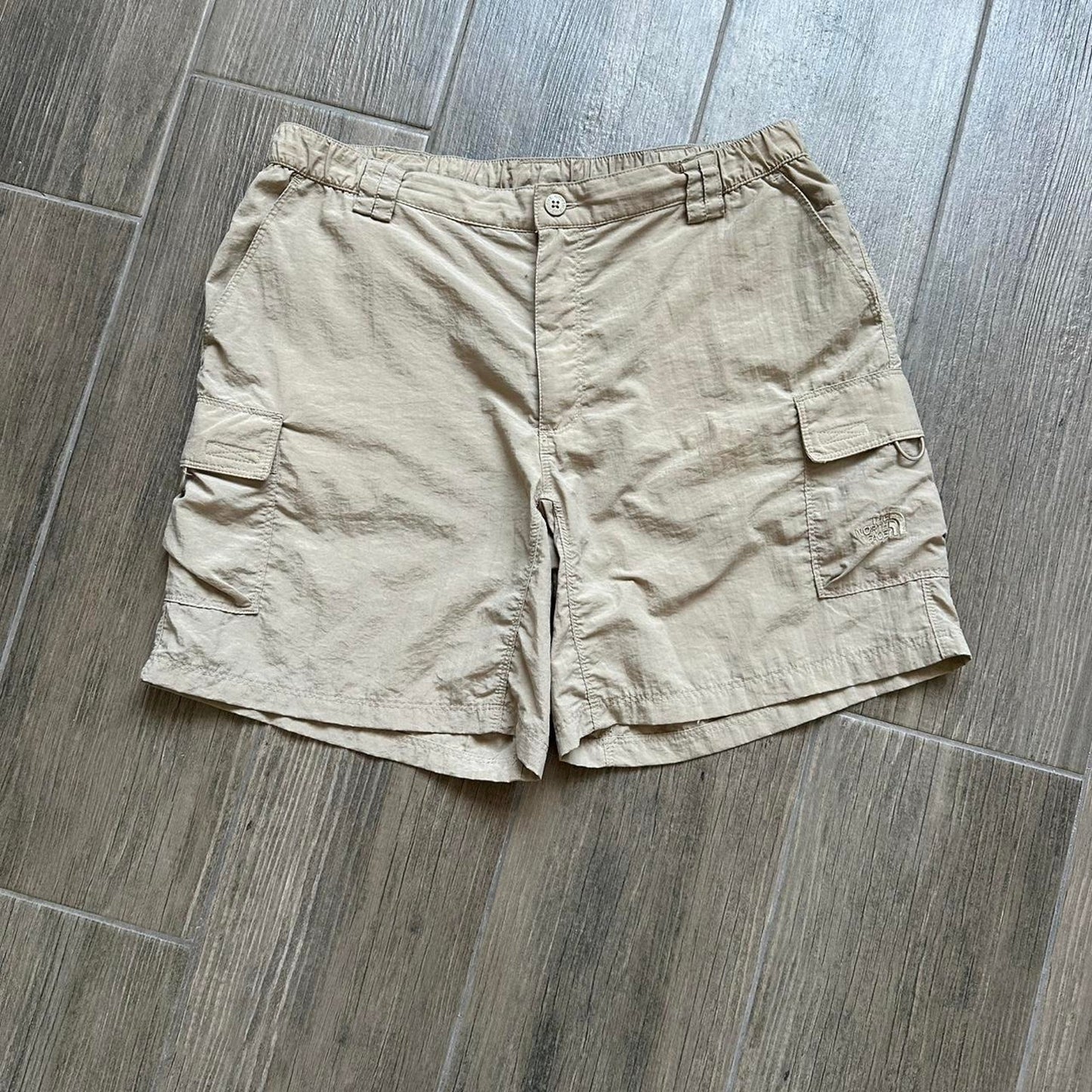 The North Face women tan cargo shorts