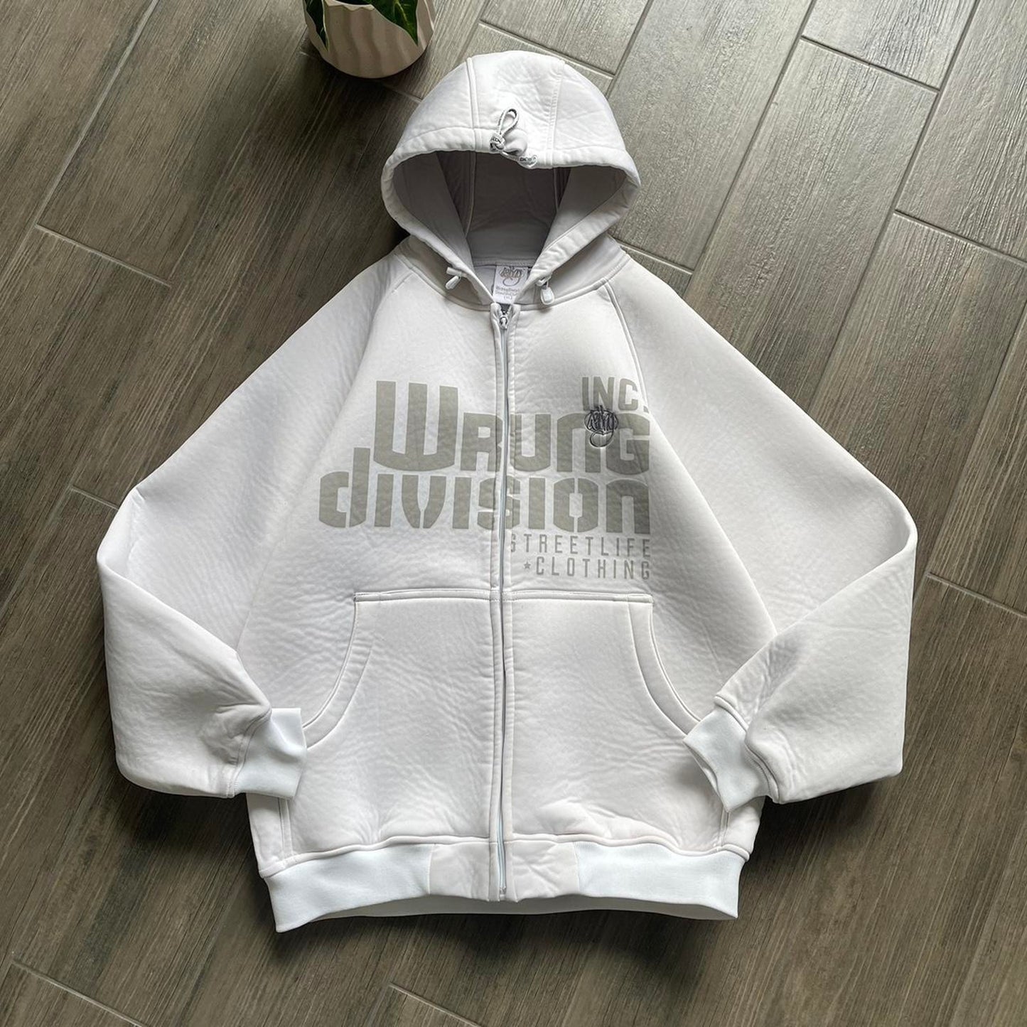 Y2k skater style white oversized L hoodie