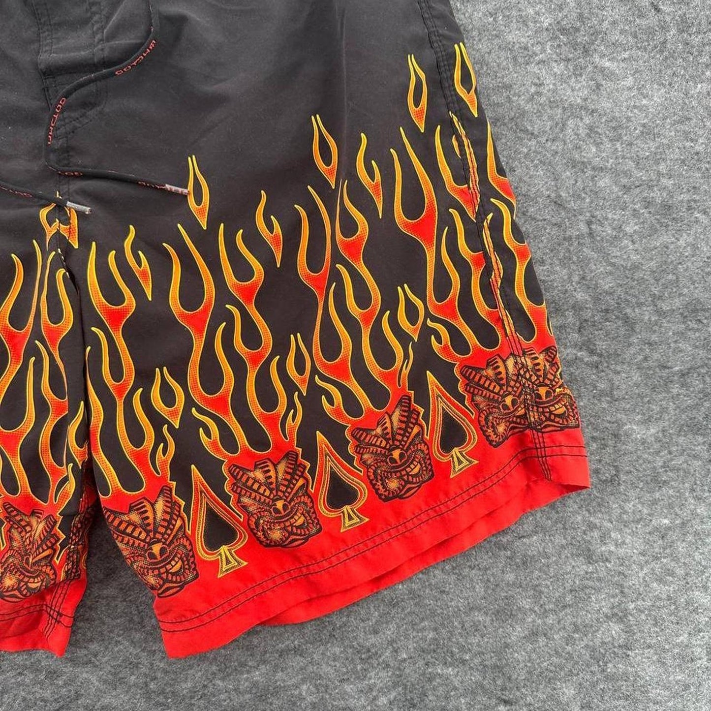Y2k cotcha flame board shorts