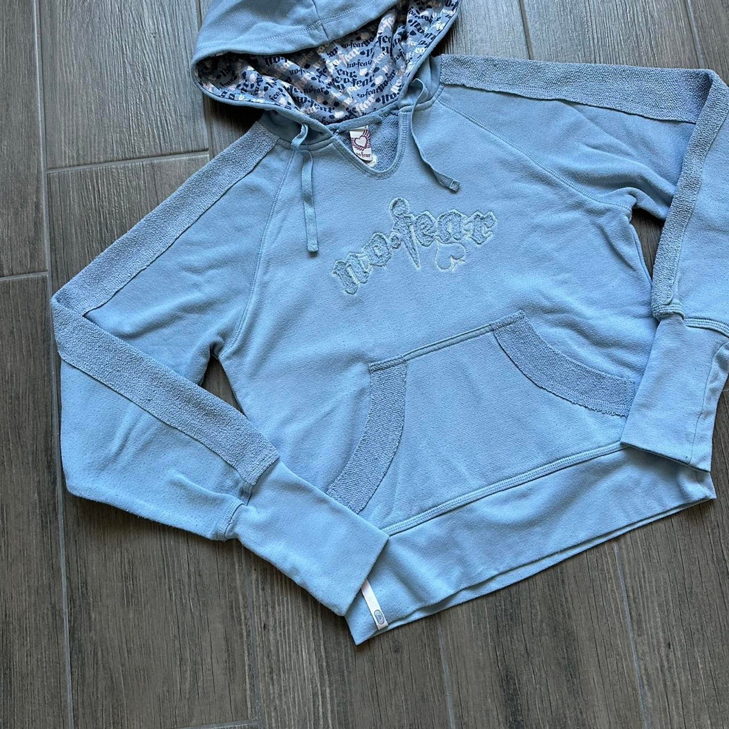 No Fear women blue y2k style hoodie