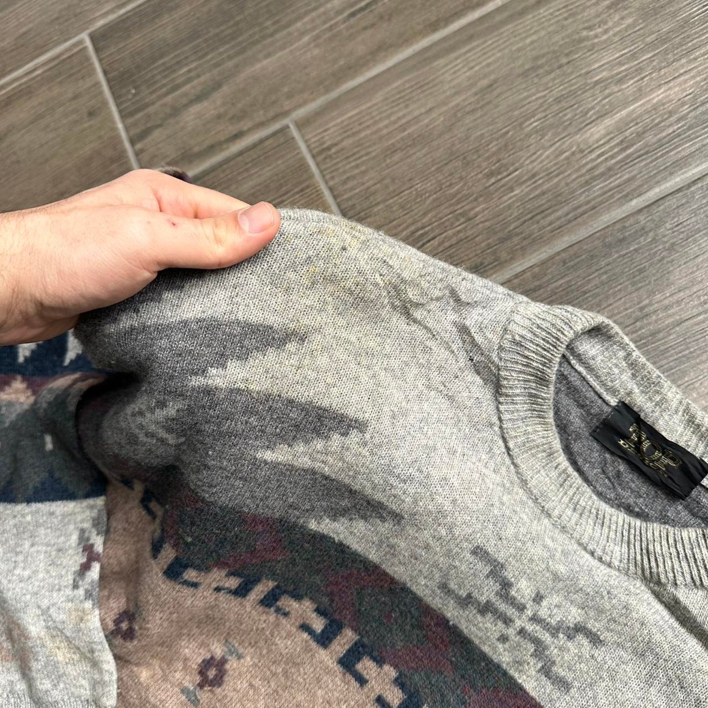 90s Aztec Patterned knit made in Spain sweater