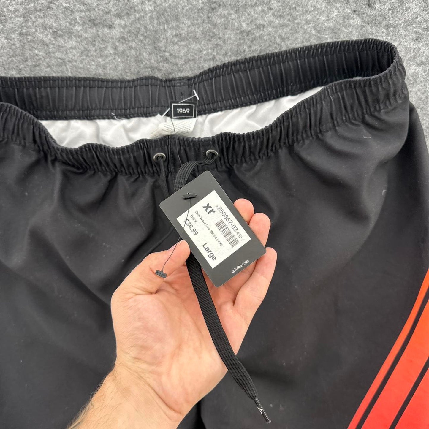 Quiksilver black swim shorts with