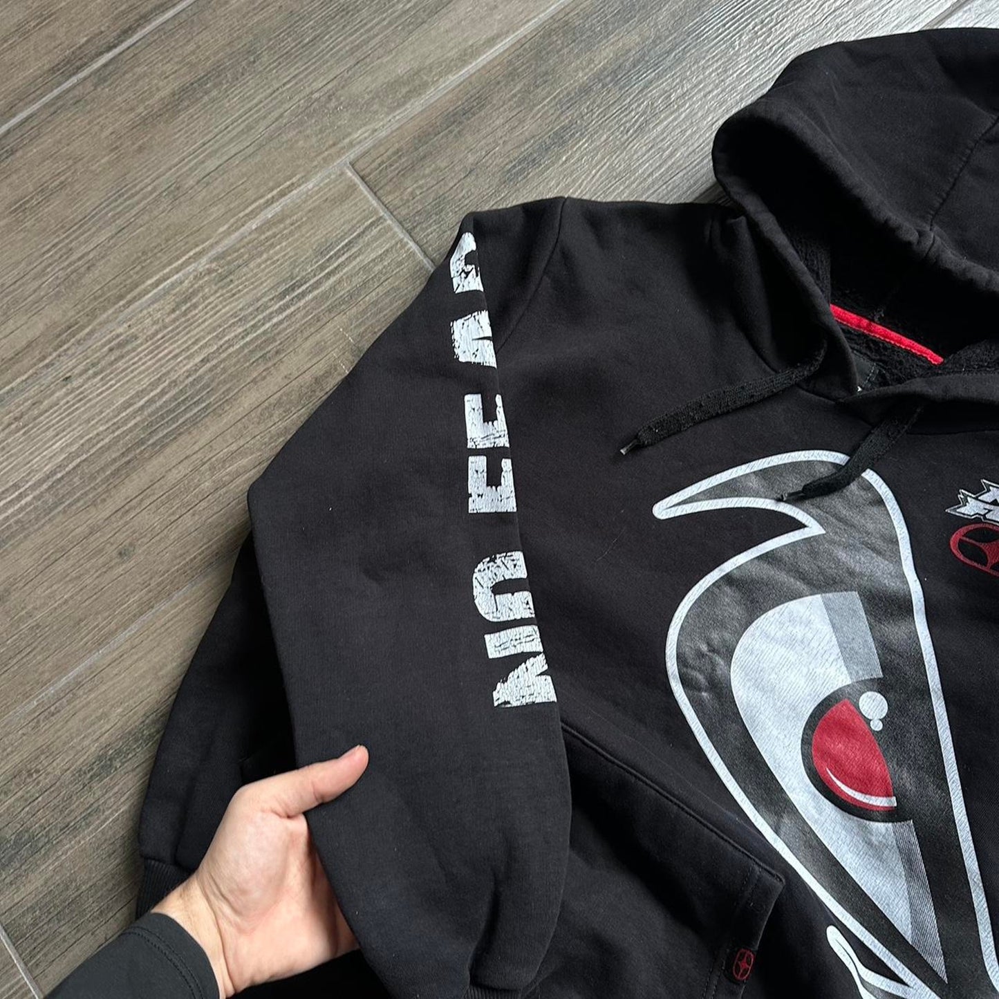 No Fear black y2k streetwear skater style M hoodie