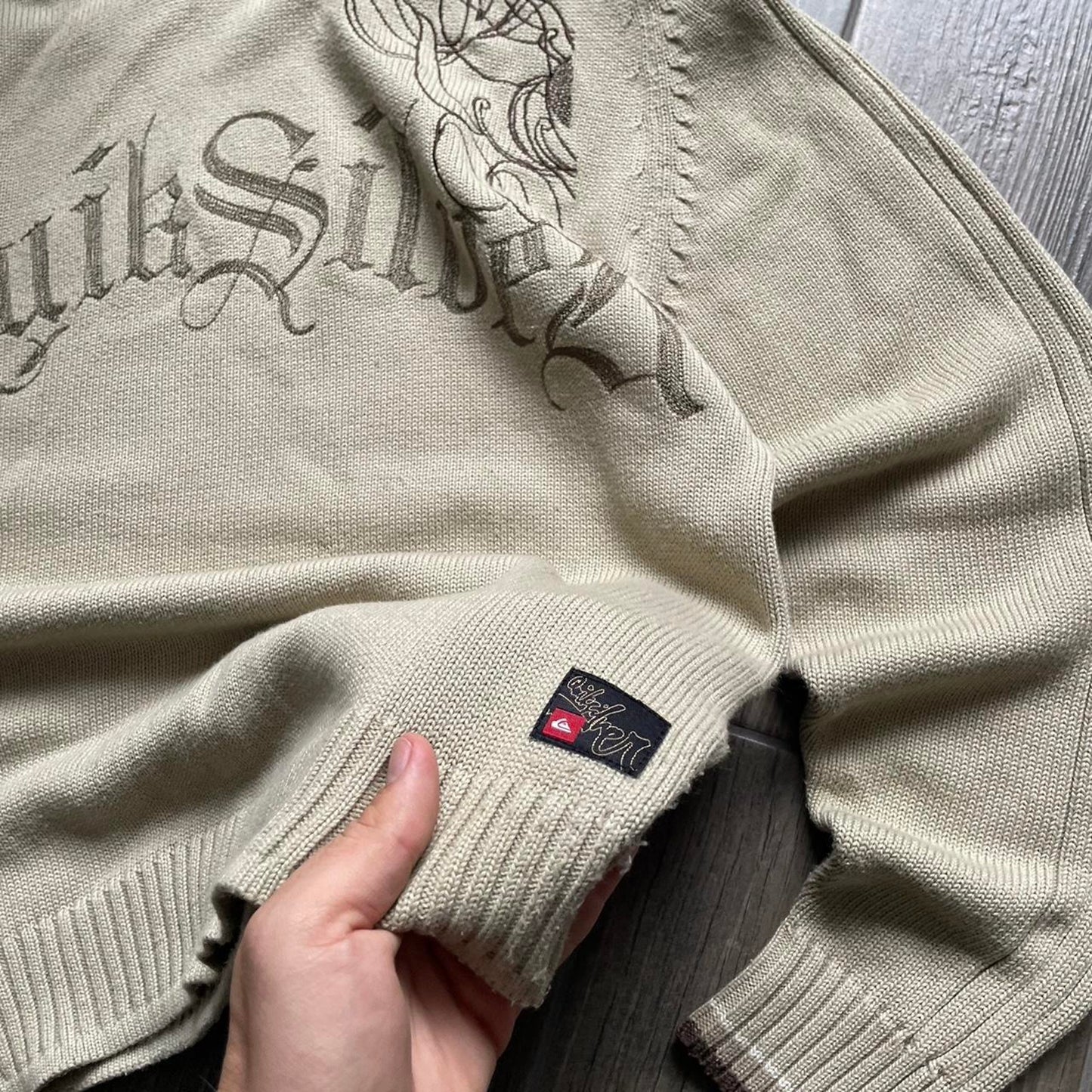 Quiksilver knitted surfwear y2k winter baggy vintage S jumper