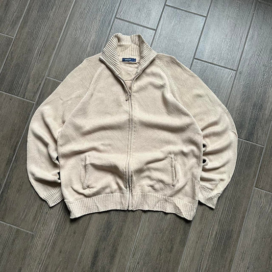 Y2k Japanese style knitted zip L jumper