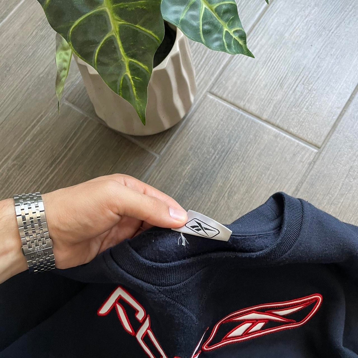 Reebok big logo boxy y2k baggy sweatshirt