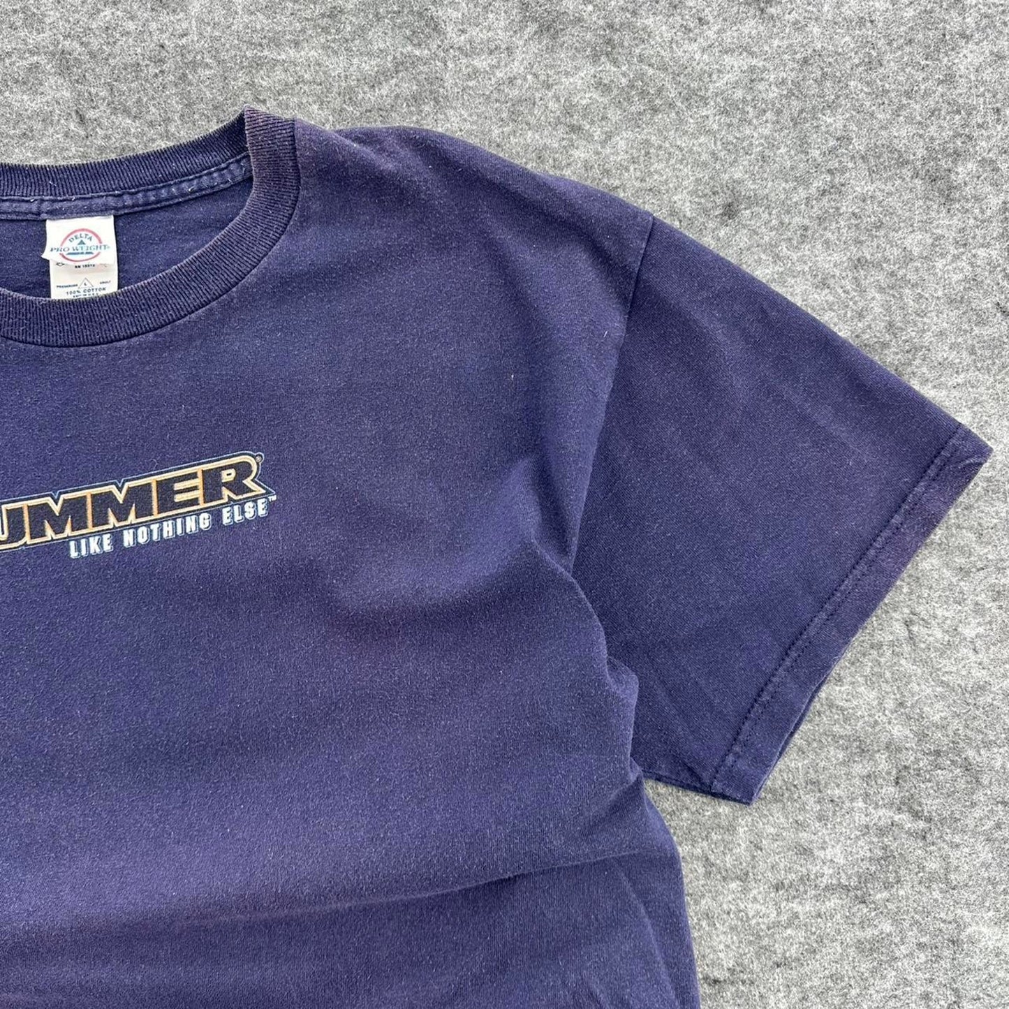 Y2k hummer graphic tee navy