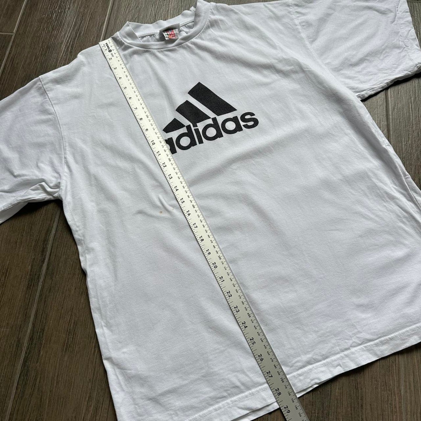 Adidas white cotton t shirt with
