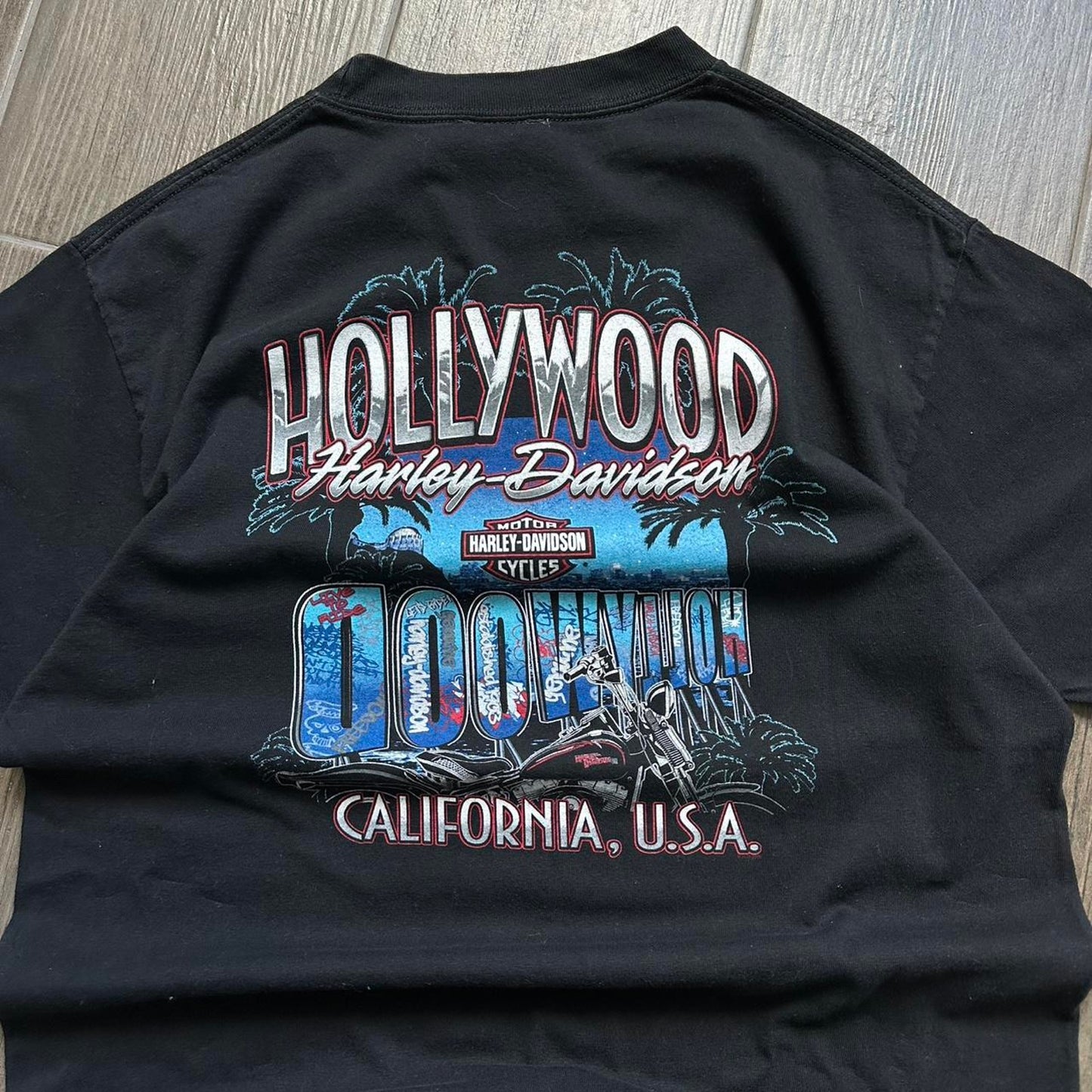 Harley davidson black cotton t shirt
