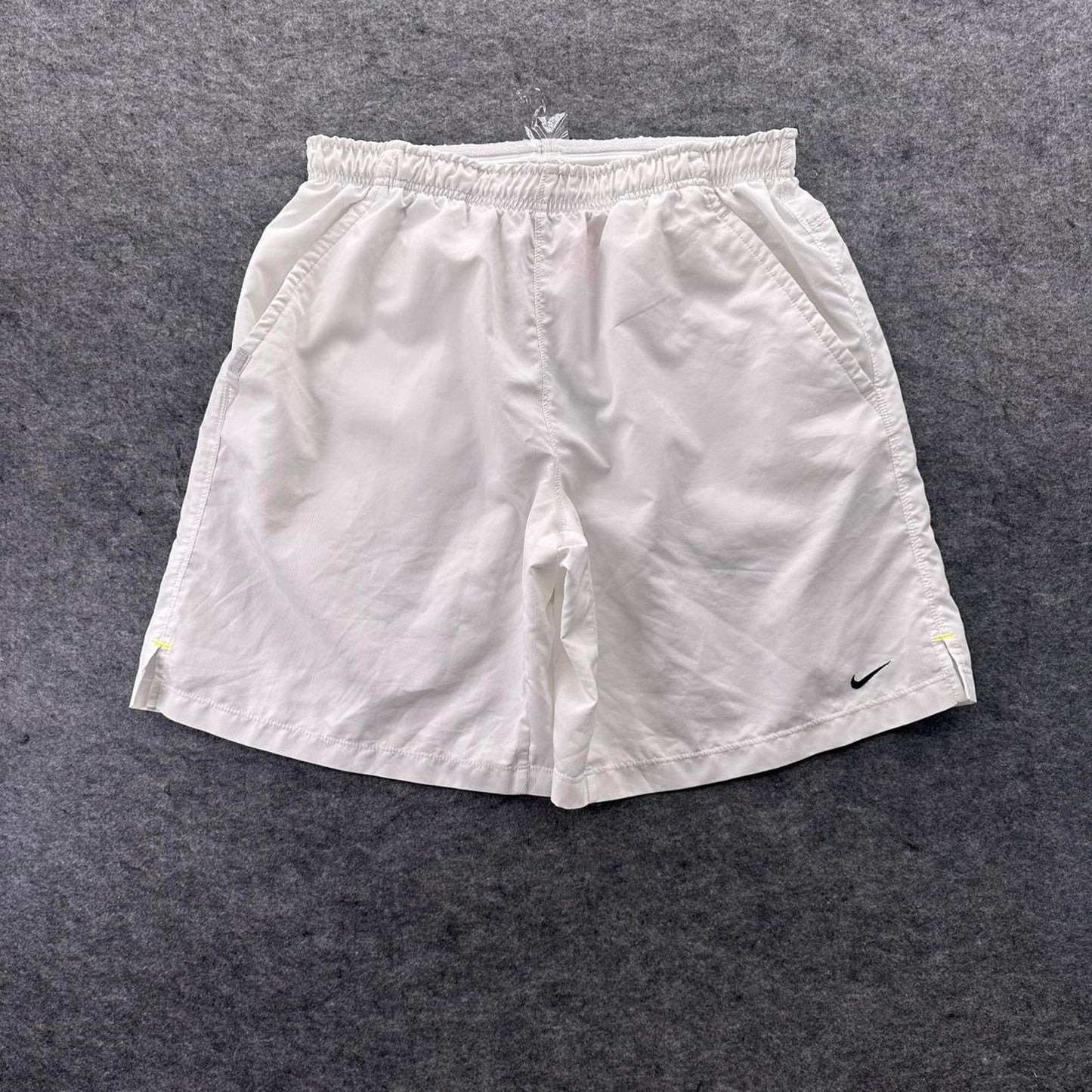 Nike white shorts with black